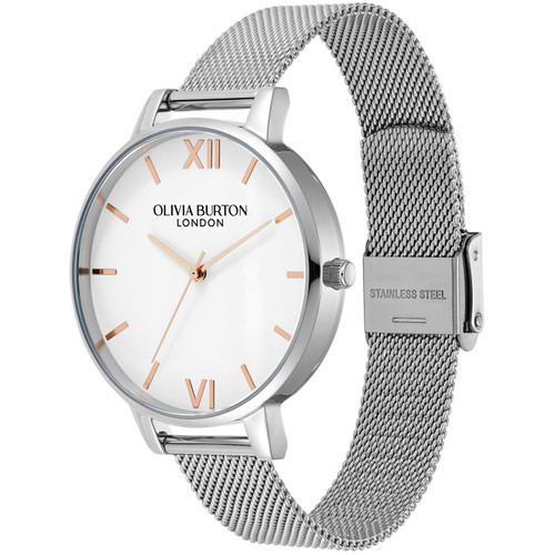 Olivia Burton Classic Ladies Watch | 38mm | Quartz | White | Mesh Bracelet