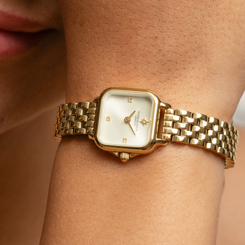 Olivia Burton Classic Mini Grosvenor Watch | 20mm | Quartz | Ivory | Gold