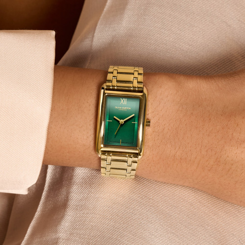 Olivia Burton Classic Grove Watch | 23mm | Quartz | Forest Green | Gold