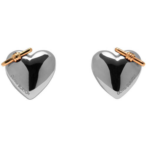 Olivia Burton Classic Knot Heart Silver Stud Earrings | Stainless-steel