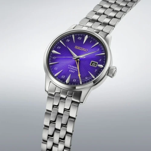 Seiko Presage Cocktail Time GMT Watch | 40.5mm | Automatic | 145th Anniversary | Limited Edition | Edo Purple