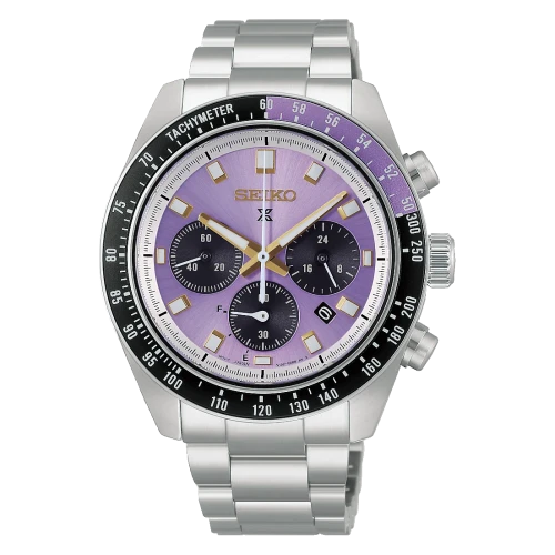 Seiko Speedtimer Chronograph Watch | 41mm | Solar | 145th Anniversary | Limited Edition | Edo Purple