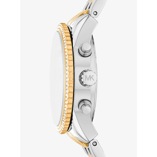 Michael Kors Ladies Mini Bryant Pave Watch | 35mm | Chronograph | Quartz | White | Two Tone