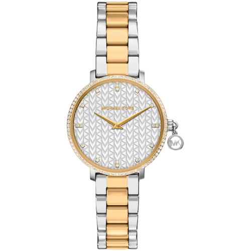 Michael Kors Ladies Mini Pyper Pave Watch | 32mm | Quartz | White | Two Tone