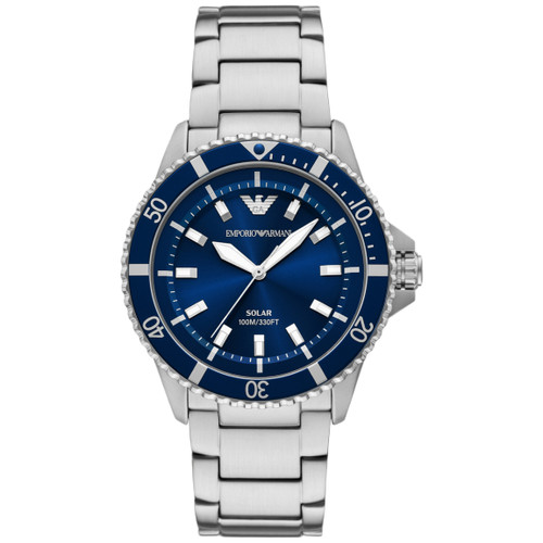 Emporio Armani Men's World Explorer Watch | 42mm | Solar| Blue
