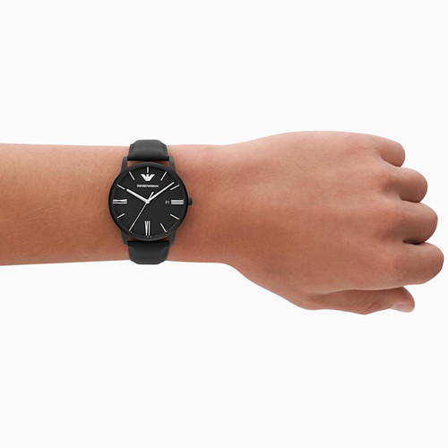 Emporio Armani Men's Minimalist Watch | 42mm | Quartz | Black