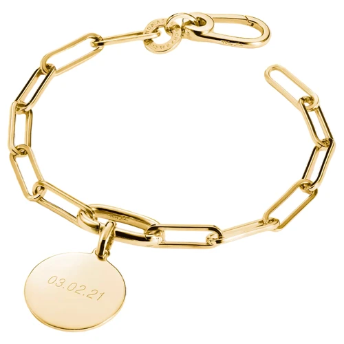 Thomas Sabo Charm Bracelet | 18k Gold-plated | Sterling Silver | C1205-413-39-L17
