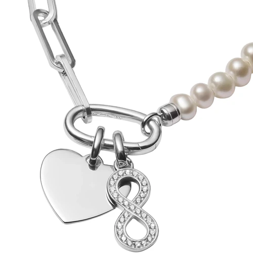 Thomas Sabo Charm | Infinity Pendant Symbol with Stones | Sterling Silver | CC1284-051-14