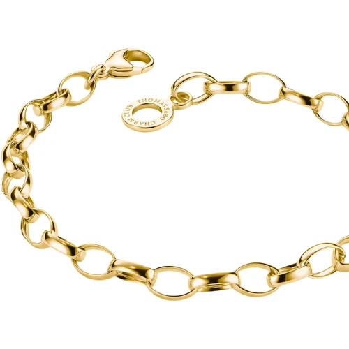 Thomas Sabo Classic Charm Bracelet | 18k Gold Plated | Size 19.5