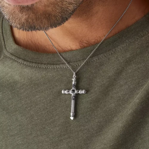 Thomas Sabo Cross Blackened Necklace | Sterling Silver