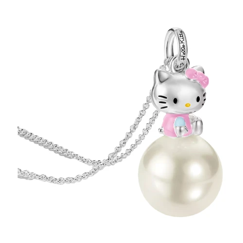 Thomas Sabo Hello Kitty Pearl Necklace | Sterling Silver | Size 45-50 cm