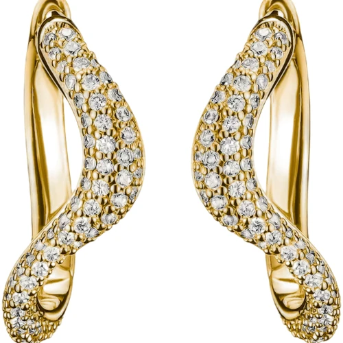 Thomas Sabo Hoop Earrings White Zirconia | 18k Gold Plated | CR765-M01-14