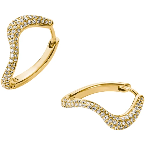 Thomas Sabo Hoop Earrings White Zirconia | 18k Gold Plated | CR765-M01-14