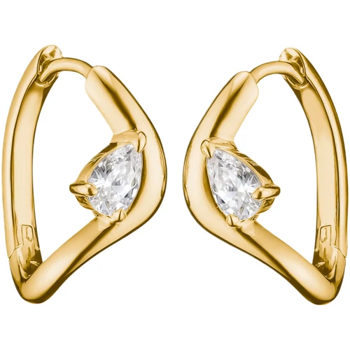 Thomas Sabo Hoop Earrings | Teardrop Shape | 18k Gold Plated | CR763-M01-14