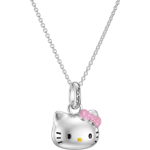 Thomas Sabo Necklace Hello Kitty Head Pink | Silver Plated | KE2392-M06-7-L45V