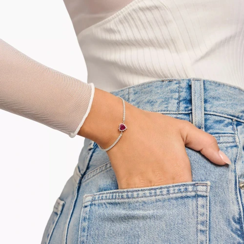 Thomas Sabo Red Heart Romance Bracelet | Sterling Silver | 19cm | A2188-013-10-L19V