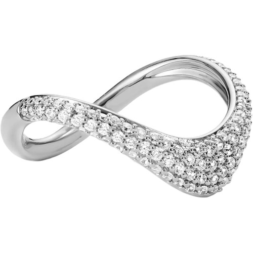 Thomas Sabo Ring | Wave Shape | White Zirconia | Sterling Silver | TR2546-051-14-54