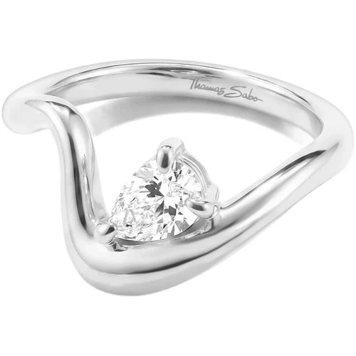 Thomas Sabo Ring | Wave Zirconia | Teardrop Shape | TR2543-051-14-56