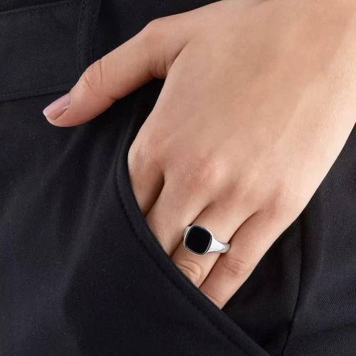 Thomas Sabo Ring | Classic Black | Onyx Stones | TR2332-024-11-58