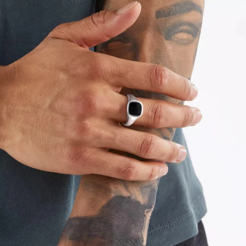 Thomas Sabo Ring | Classic Black | Onyx Stones | TR2332-024-11-58
