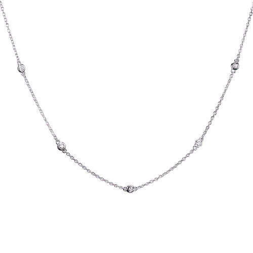 Thomas Sabo Necklace | Silver with White Zirconia Stones