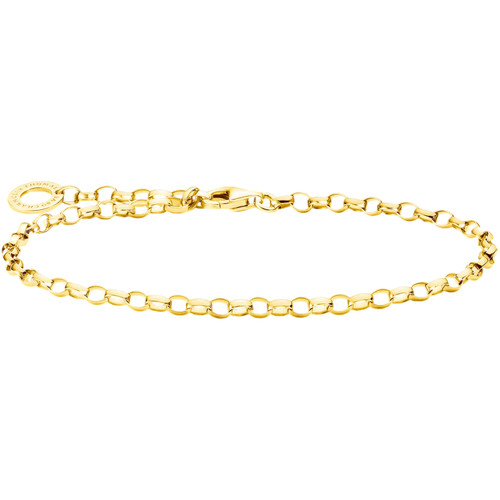 Thomas Sabo Charm Bracelet | 18k Yellow Gold Plated | 18.5 cm