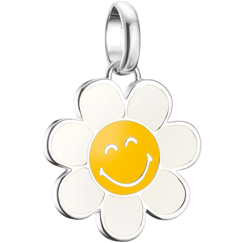 Thomas Sabo Smiley Daisy Connect Charm Pendant | Smileworld | Sterling Silver | Yellow