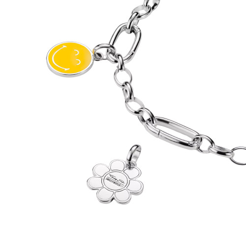 Thomas Sabo Smiley Daisy Connect Charm Pendant | Smileworld | Sterling Silver | Yellow