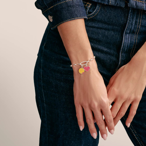 Thomas Sabo Smileycheeky Connect Charm Pendant | Sterling Silver | Yellow