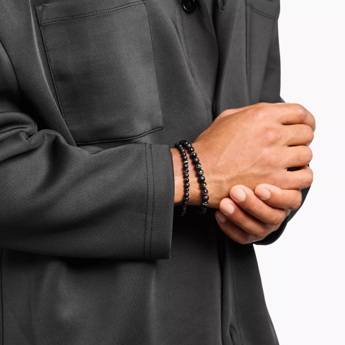 Thomas Sabo Talisman Bracelet | Tiger Eye | Obisidian Beads | Black | 19 cm | A2182-806-7-L19
