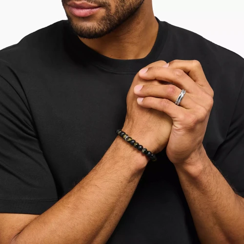 Thomas Sabo Talisman Bracelet | Tiger Eye | Obisidian Beads | Black | 9mm | 19 cm | A2196-806-11-L19