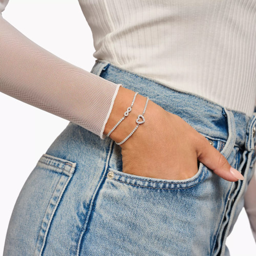 Thomas Sabo Tennis Infinity Bracelet | Sterling Silver | 16-19 cm | A2176-051-14-L19V
