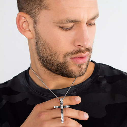 Thomas Sabo Venezia Blackened Chain Necklace | Sterling Silver | 2mm | Size 60