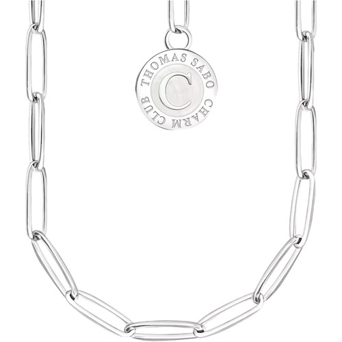 Thomas Sabo White Disc Necklace | Sterling Silver | Size 70