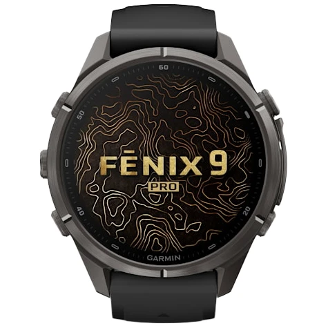 Garmin Fenix 9 Pro AMOLED INREACH Watch | 43mm | Sapphire | Titanium | Carbon Gray DLC | Black | Pebble Grey