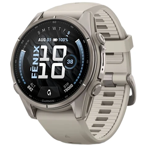 Garmin Fenix 9 AMOLED Watch | 43mm | Sapphire | Titanium | Fog Grey