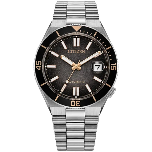 Citizen Tsuyosa Shore Timeslip Watch | 40mm | Stainless Steel | Sapphire Crystal | Silver Tone | Black