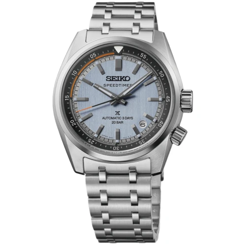 Seiko Prospex Countdown Speedtimer Watch | Heritage Motoring | 39.5mm | Automatic | Powder Blue