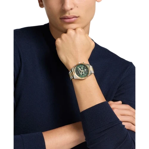 Michael Kors Lexington Chronograph Men's Watch | 43mm | Quartz | Green | Two Tone