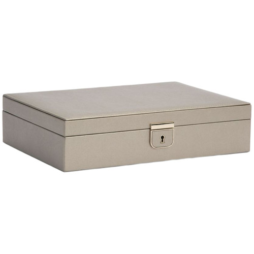 WOLF Palermo Pewter Medium Flat Jewellery Box