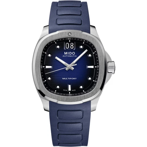 MIDO Multifort TV Big Date Watch | 40mm | Swiss Automatic | Blue | Rubber Strap