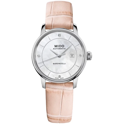 MIDO Baroncelli Signature Lady Colours Watch | 30mm | 4 Diamonds | Swiss Automatic | White Mother of Pearl | Limited Edition