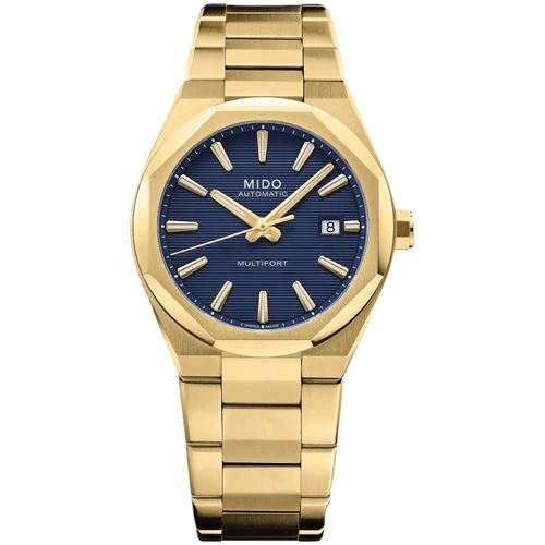 MIDO Multifort 8 One Crown Watch | 40mm | Swiss Automatic | Blue | Gold | Limited Edition