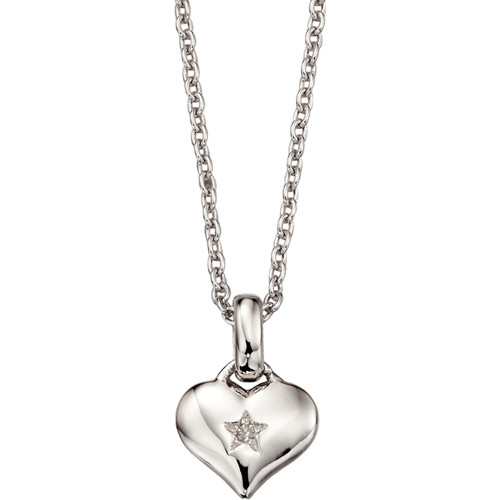 Little Star Bella Diamond Necklace | Sterling Silver | 0.005ct Diamond | 35-38 cm