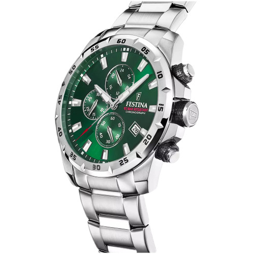 Festina Timeless Chronograph Watch | Quartz | 45.05mm | Green