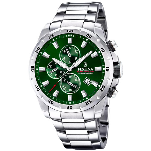 Festina Timeless Chronograph Watch | Quartz | 45.05mm | Green
