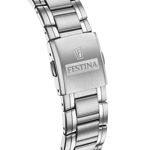 Festina Timeless Chronograph Watch | Quartz | 45mm | Black & Blue