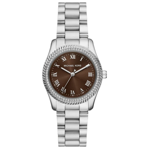 Michael Kors Mini Lexington Ladies Watch | 33mm | Quartz | Brown | Silver