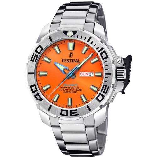 Festina The Originals Diver Watch | 200M | Quartz | 46.3mm | Orange