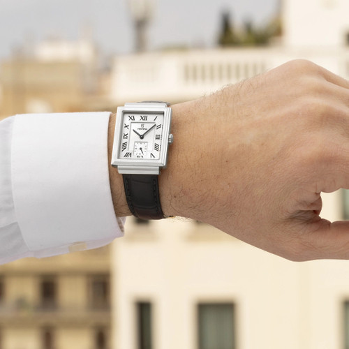 Festina On The Square Watch | Quartz | 33mm | Silver | Black Leather Strap